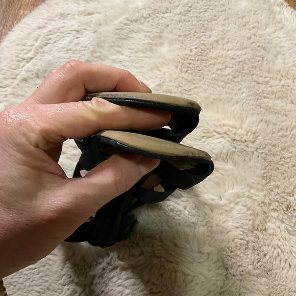 Paul Green Black Leather Strappy Ankle Buckle Gladiator Sandal Womens Size 8 - Picture 11 of 15